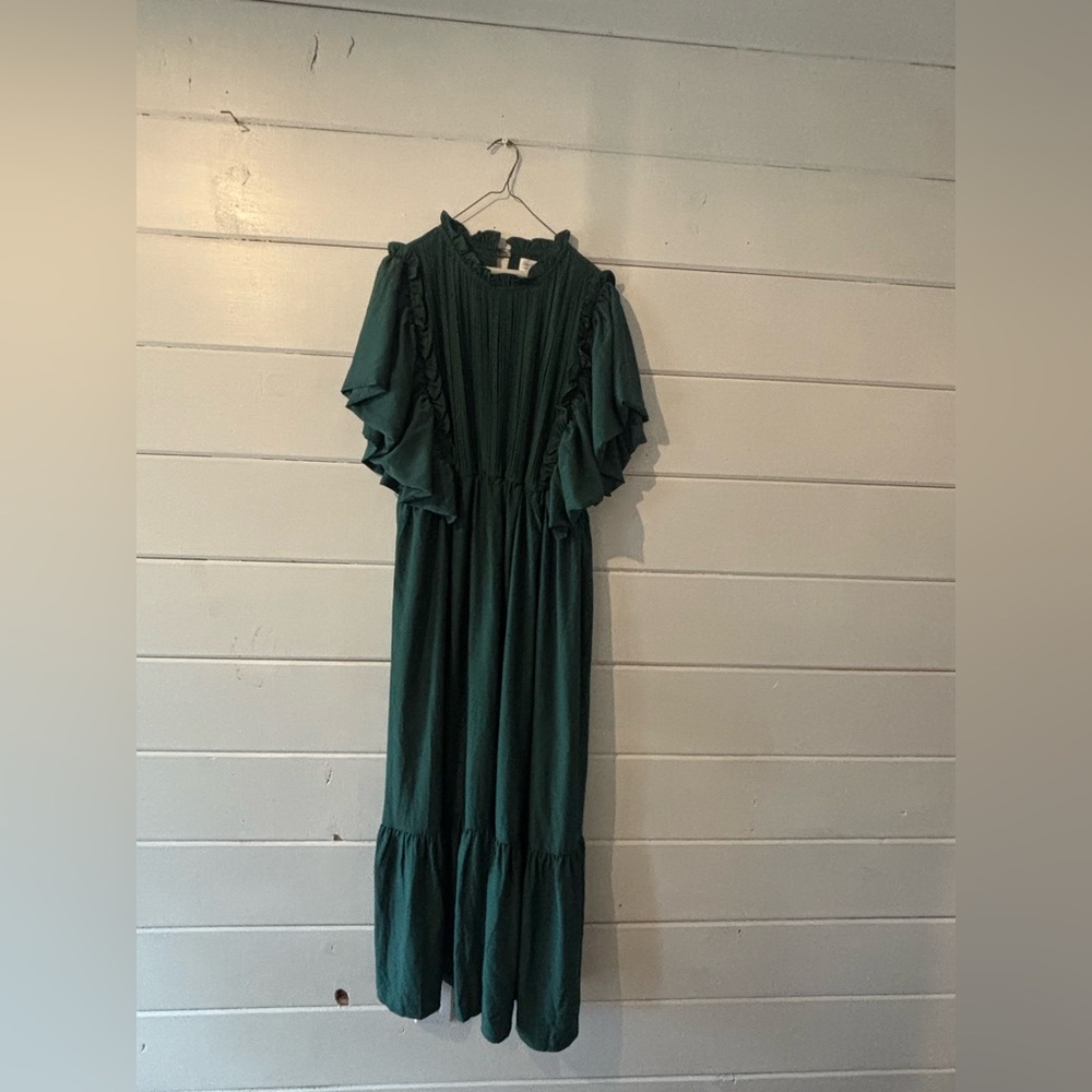 Mint Julep Boutique XL Elegant Green Ruffle Dress